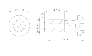 Набор запорных болтов IceStop M6 x 17.7. В наборе 4 штуки.