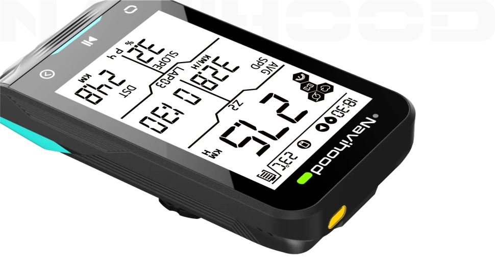 2.6" GPS Велокомпьютер Navihood L3, ч/б экран, 35 часов от батареи, индикатор безопасности.