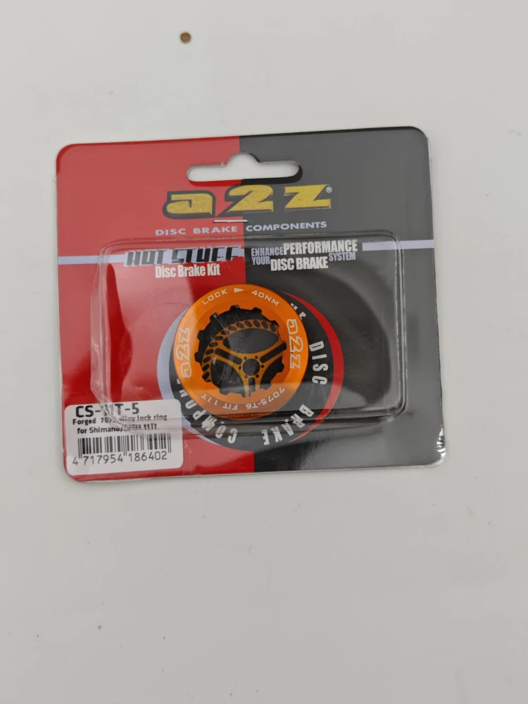 Замок (гайка) кассеты A2Z. Подходит для Shimano/Sram/Microshift/Sunrace, 11 скор. Цвет: оранжевый.