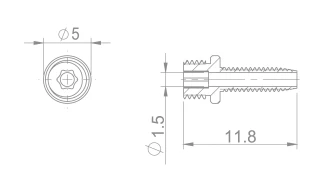 Набор резьбовых вставок IceStop 2.1 мм для SRAM. В наборе 8 штук.