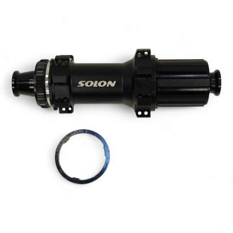 SP, 14G*28H, 12*148 мм., CenterLock, задняя втулка Solon, 4 пром. подшипника, чёрная, HG
