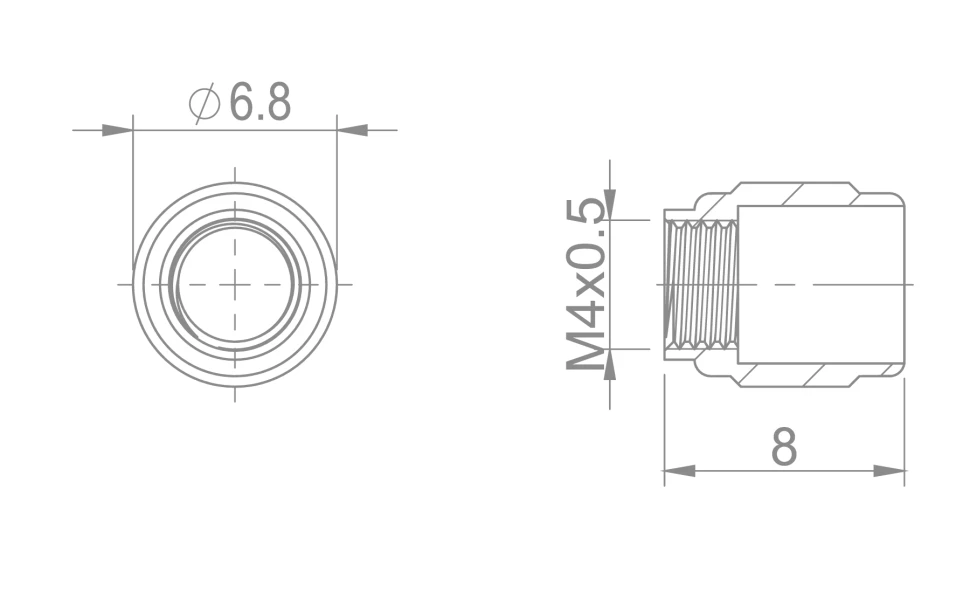 Набор резьбовых оливок IceStop для SRAM. В наборе 8 штук.