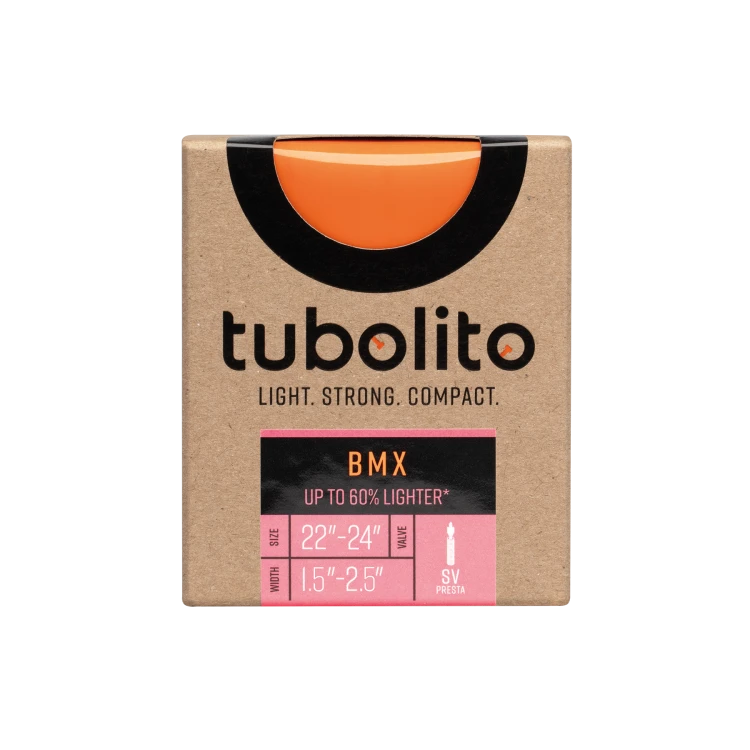 Tubo-BMX-22/24-1.5-2.5-SV, легкая камера TUBOLITO (вес 69 г) для BMX, 22"/24", 1,5"-2,5", велонип