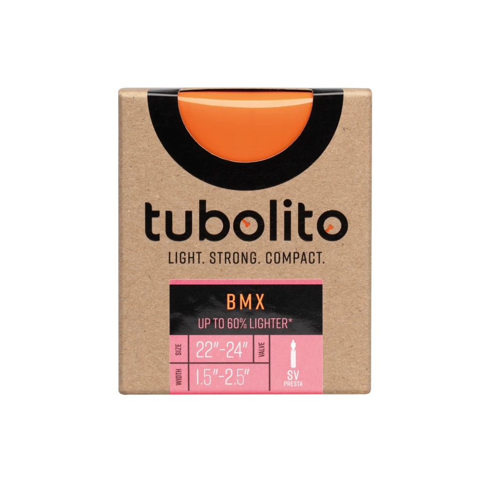 Tubo-BMX-22/24-1.5-2.5-SV, легкая камера TUBOLITO (вес 69 г) для BMX, 22"/24", 1,5"-2,5", велонип