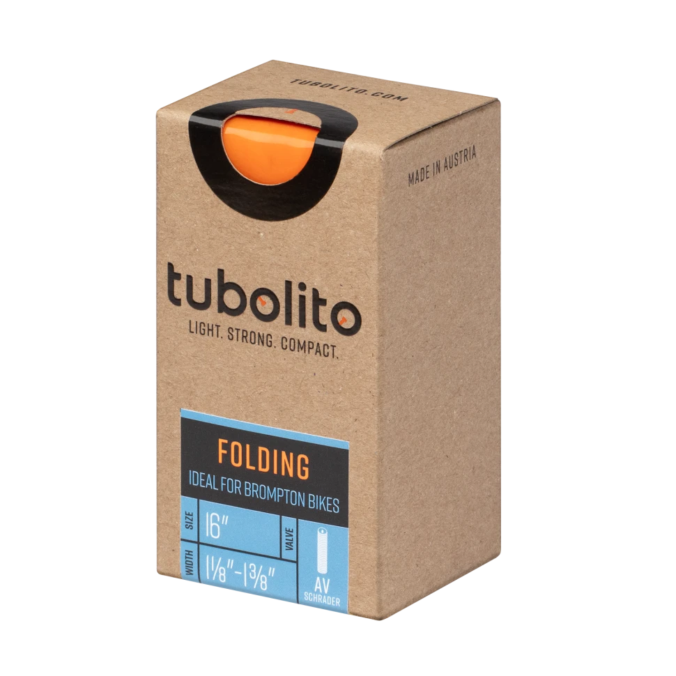 Tubo-Folding-Bike-AV-16, легкая камера TUBOLITO для складного велосипеда, автониппель