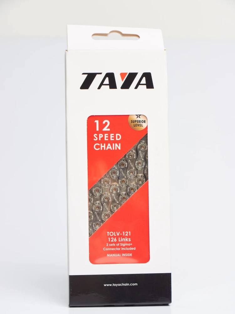 TOLV-121 Silver/Silver,12 скоростная цепь для велосипеда TAYA. Цвет: серебристый. В комплект входит