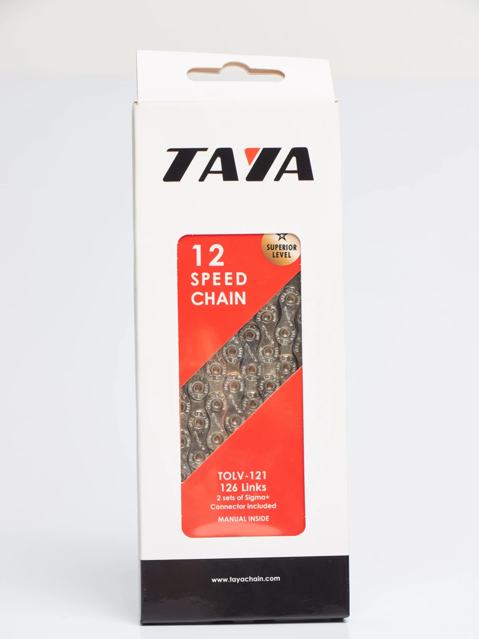 TOLV-121 Silver/Silver,12 скоростная цепь для велосипеда TAYA. Цвет: серебристый. В комплект входит