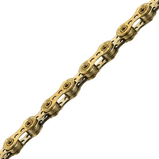 ONZE-111 (UL) Ti-Gold,11 скоростная ультралегкая цепь для велосипеда TAYA. Цвет: золотой. В комплект