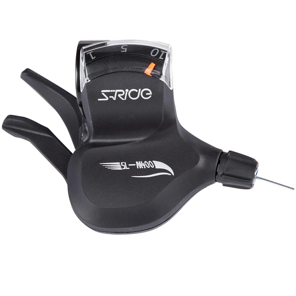 Манетка S-Ride SL-M400, тип Trigger Shifter, 10 скоростей, правая, совместимость с Shimano, цвет чер