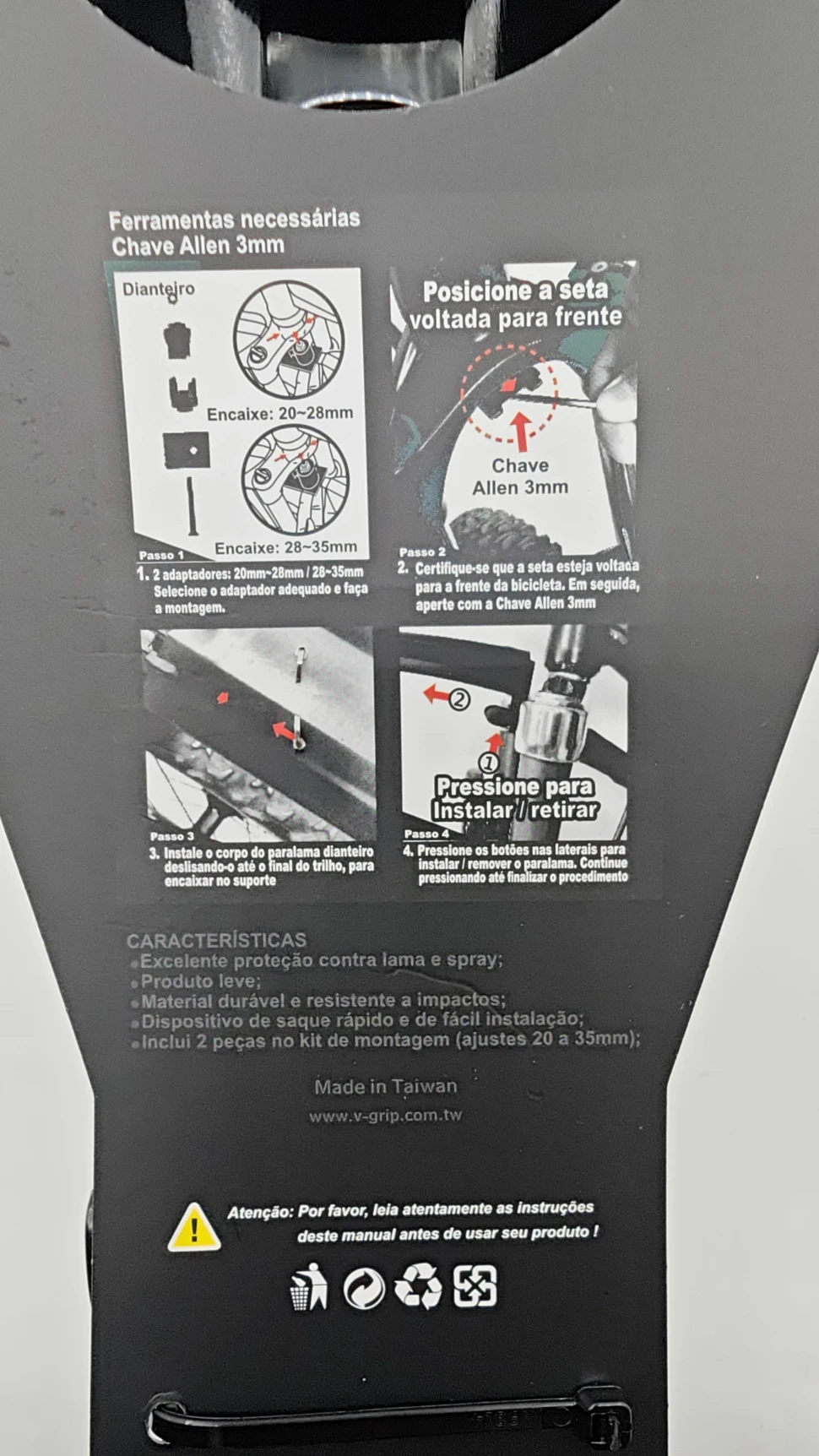 Переднее крыло V-Grip  27.5″-29″. Ультралегкое.