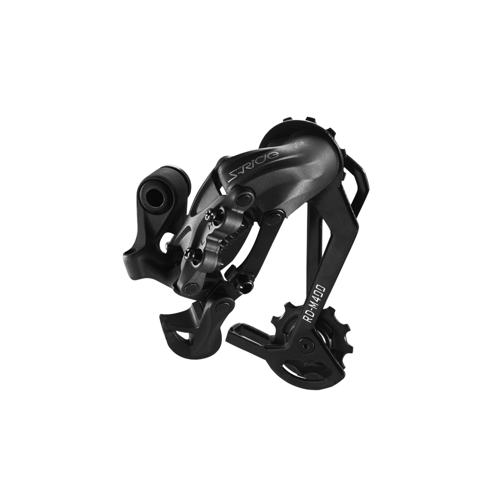 Задний переключатель S-Ride RD-M400, 10 скоростей, совместим с Shimano, цвет черный, длинная лапка,
