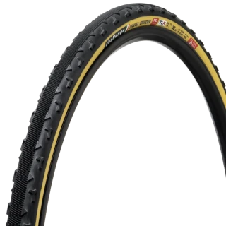 Гравийная велопокрышка Challenge GRAVEL GRINDER, 700х33 мм, черные с кремовыми боковинами.