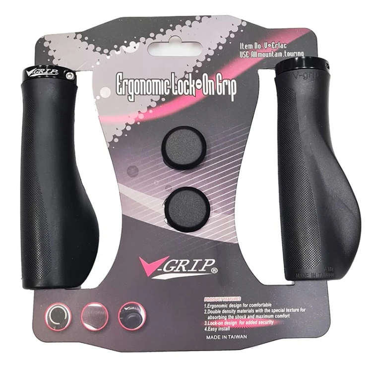 Грипсы V-Grip. Длина: 134 мм. Материал: ТПУ и полипропилен. Цвет: черный.