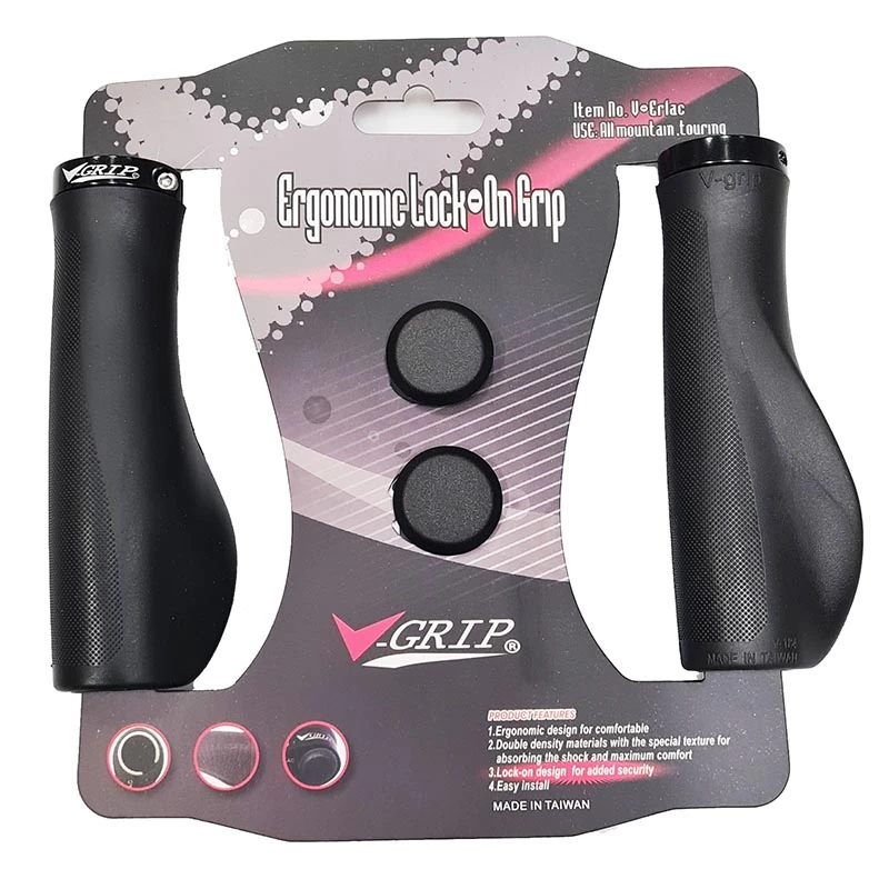 Грипсы V-Grip. Длина: 134 мм. Материал: ТПУ и полипропилен. Цвет: черный.