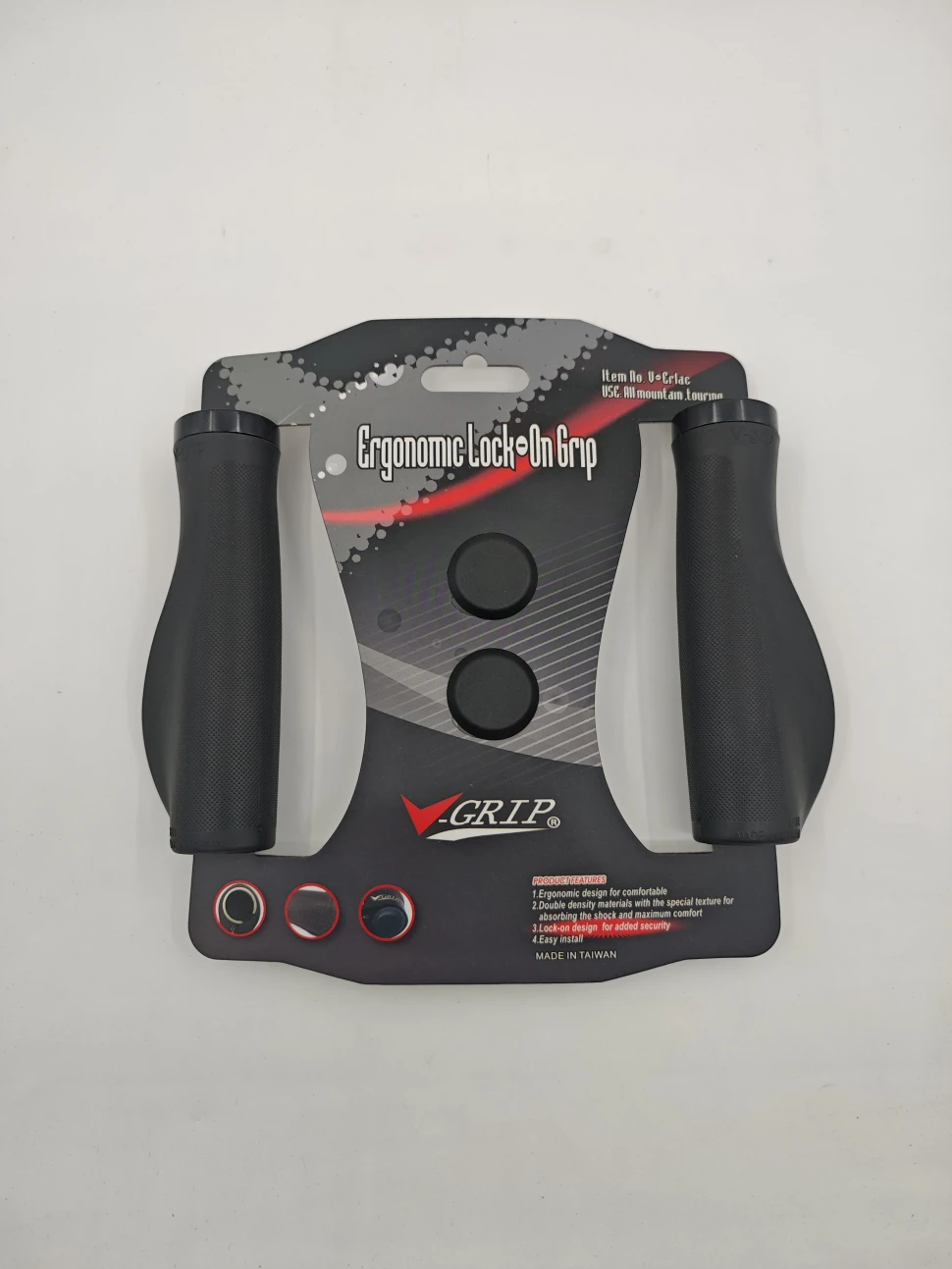 Грипсы V-Grip. Длина: 134 мм. Материал: ТПУ и полипропилен. Цвет: черный.
