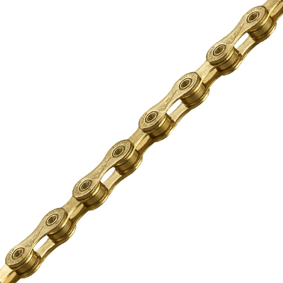 ONZE-111 Ti-Gold, 11 скоростная цепь для велосипеда TAYA. Цвет: золотой. В комплект входит 2 замка.