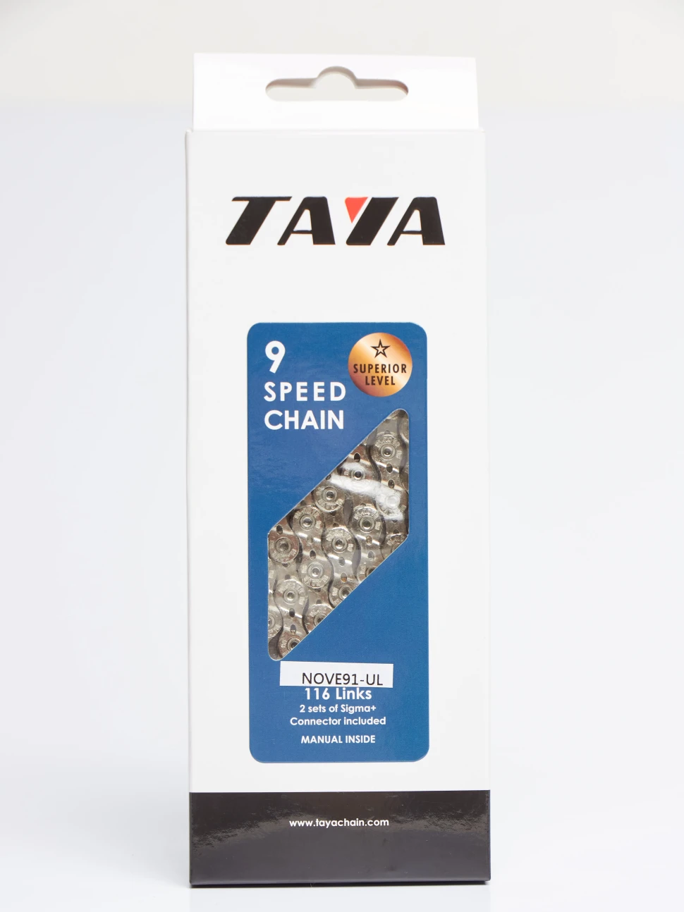 NOVE-91 (UL) Silver/Silver,9 скоростная ультралегкая цепь для велосипеда TAYA. Цвет: серебристый. В