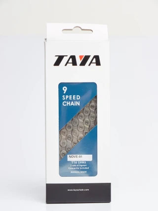 9 скоростная цепь TAYA. Цвет: титановый. Технология GST.