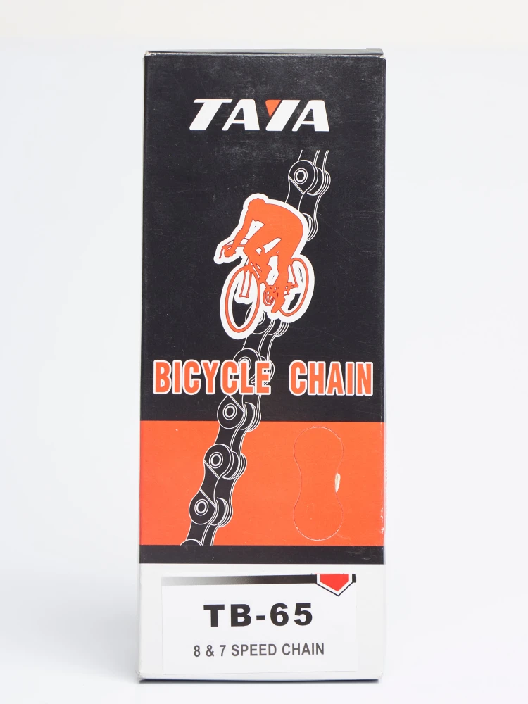 8 скоростная цепь для велосипеда TAYA. Цвет: черный. В комплект входит 2 замка Sig