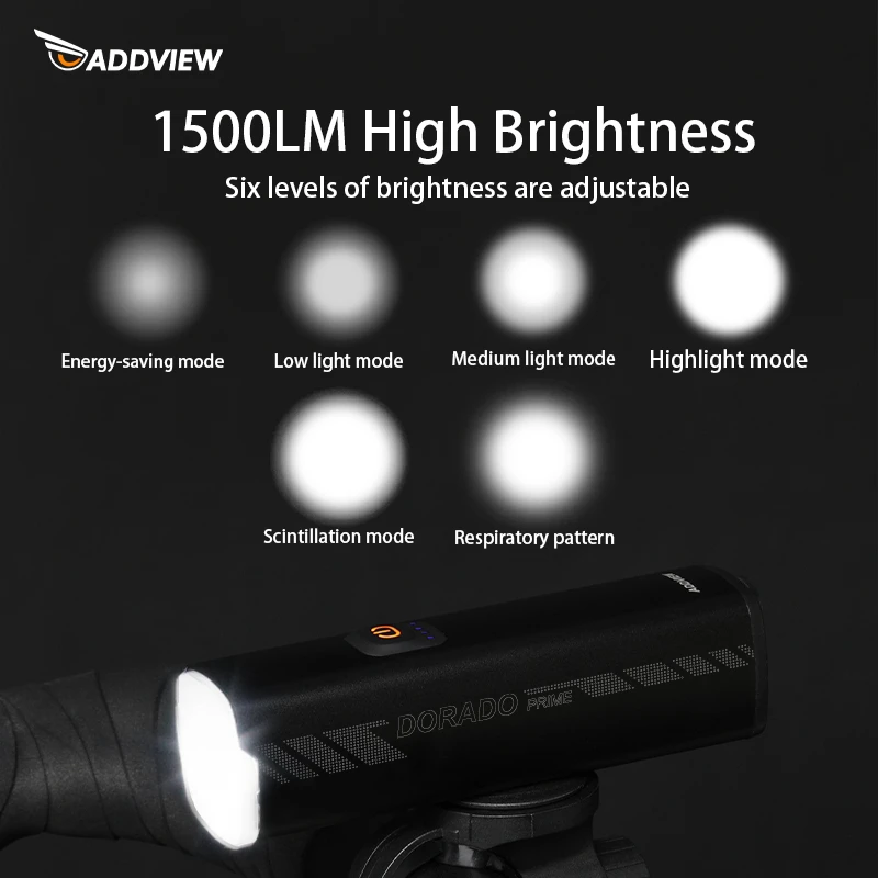 Передний фонарь Dorado Prime 1500 люмен