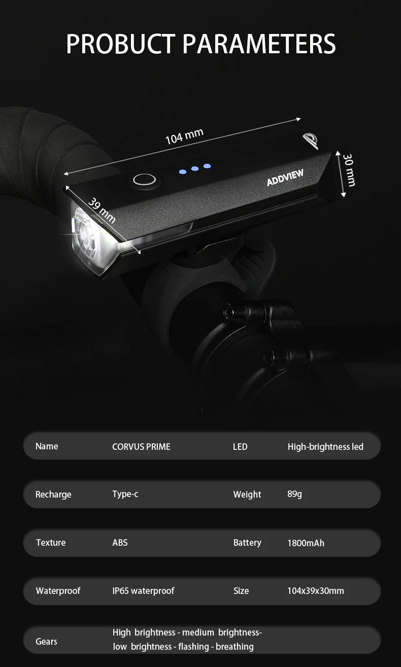 Передний фонарь Corvus Prime 600 lumen