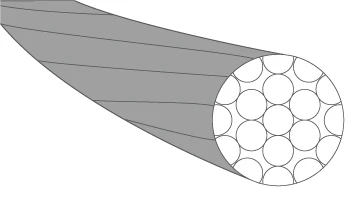 1.1мм трос переключения Mars One 19 жил, слик 4.4*4.4,  2200mm, 100шт. Сталь.