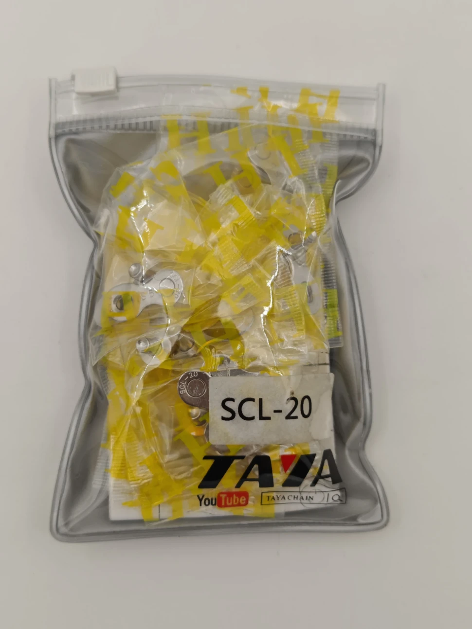 SCL-20 Silver/Silver (10 sets),Замок TAYA Sigma+ подходит для 9 скоростных цепей, серебристый.