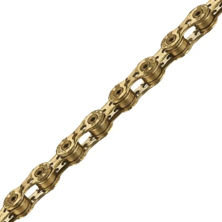 NOVE-91 (UL) Ti-Gold, 9 скоростная ультралегкая цепь для велосипеда TAYA. Цвет: золотой.