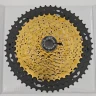 Кассета S-Ride CS-M600 52T,12SPD, Золотые 11-40T и чёрные 46-52T, черный AL- паук, — фото 1