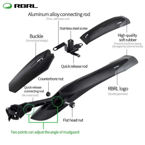 Комплект 24-29" пластиковых крыльев eTook RL-910F/R
