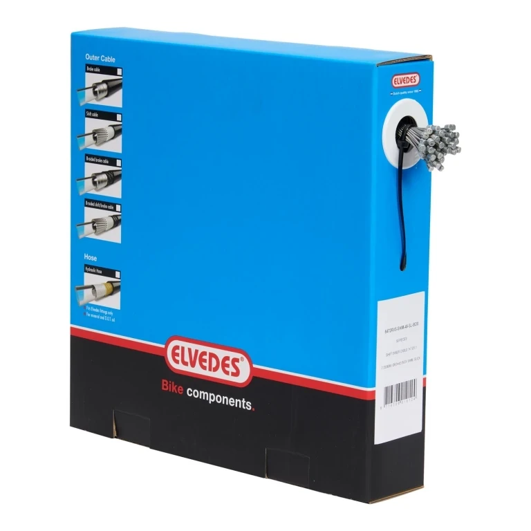 Трос переключения Elvedes для SHIMANO/SRAM, 49 жил, слик, более гибкий, 1.1х2250 мм, 4.5х4.5мм, 50 ш