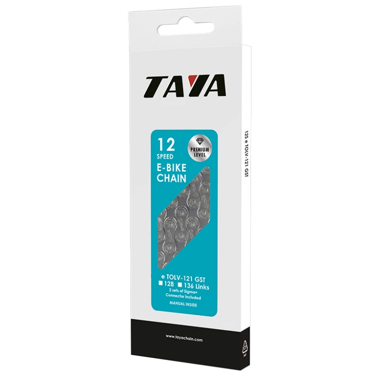 E TOLV-121 Ti-Gray,GST-500, 12 скоростная цепь TAYA для электровелосипеда, титановый, технология GST