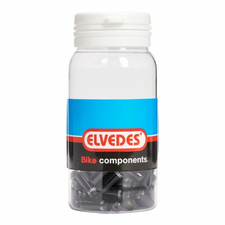 Наконечник Elvedes на оплетку переключения, 4.2 мм, алюминий, черный, 50 штук