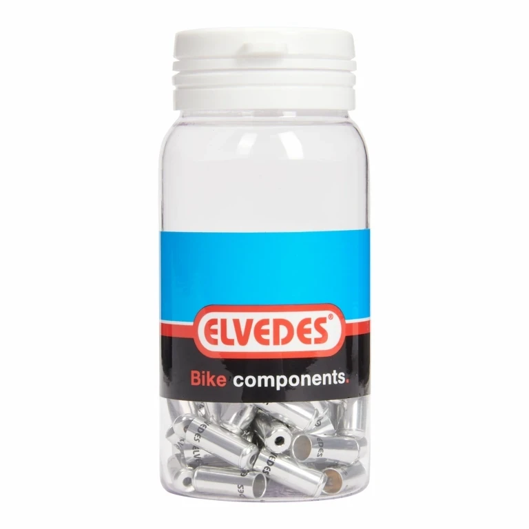 Наконечник Elvedes на оплетку тормоза, 5.0 мм, алюминий, серебристый, 50 штук