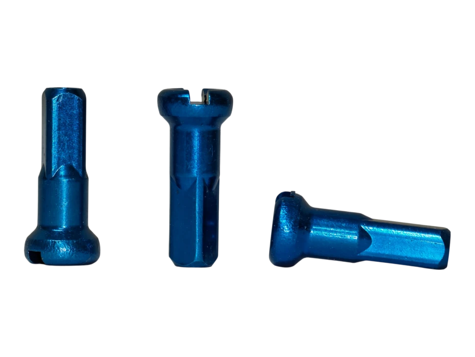 14мм, Алюминиевый ниппель, голубой, 2.0