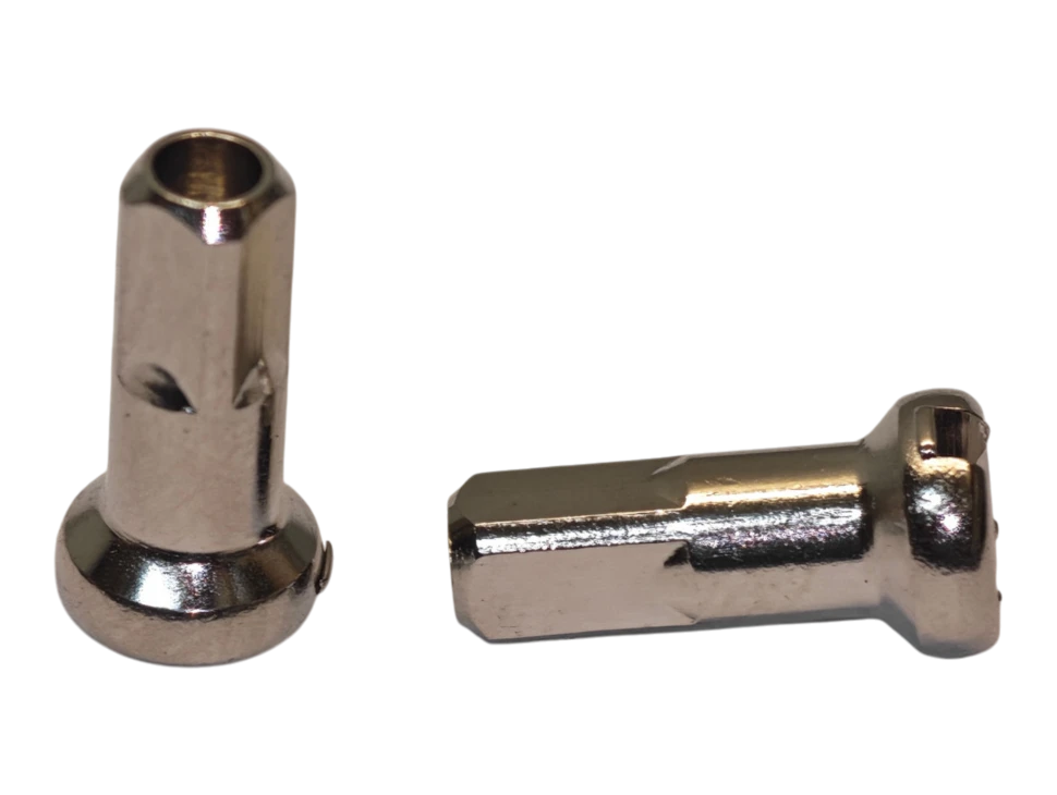 Brass Nipple, 12 mm, silver, 2.0