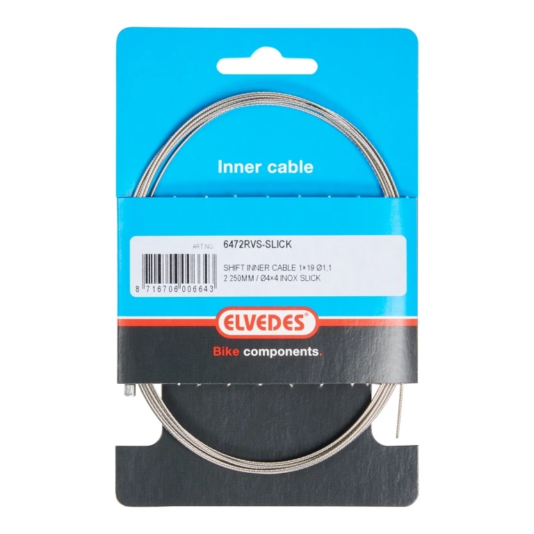 Трос переключения Elvedes, 19 жил, 1.1х2250 мм, наконечник: 4х4 мм