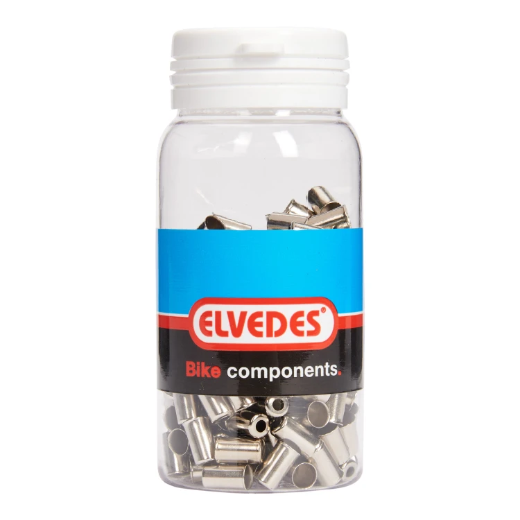 Наконечник Elvedes на оплетку тормоза, 5.0 мм, латунь (прессовка), серебристый, 200 штук